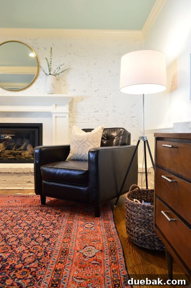 Illuminate Smarter: Top LED Bulbs 2 Living room with floor lamp casting warm LED light, showcasing modern home lighting