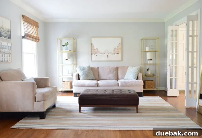 Home Staging Tips: Sell Your House or Simplify Your Life 24 neutral living room staged to sell with some seating removed and simplified accessories, creating focus on space