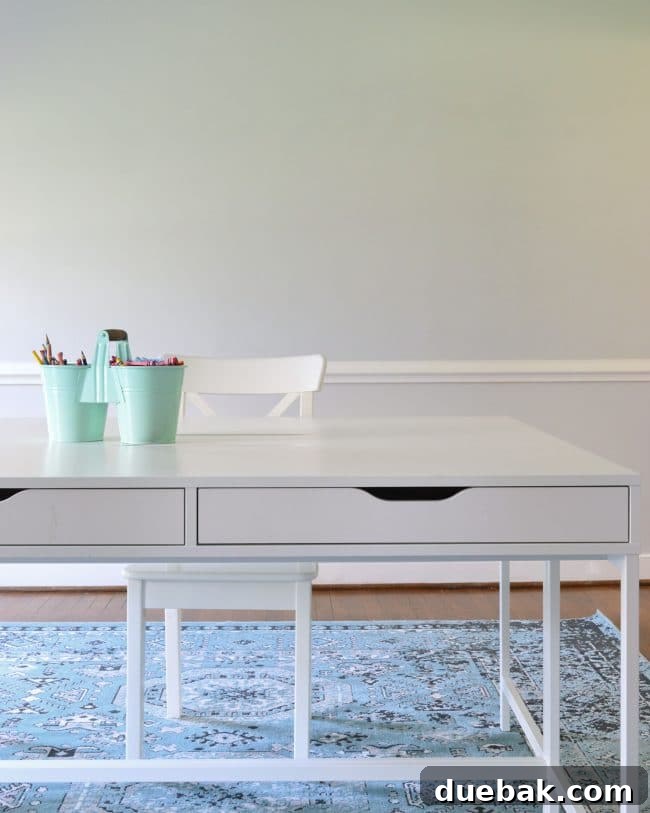 Home Staging Tips: Sell Your House or Simplify Your Life 10 wall in homework room cleared for staging and nothing on table, creating an open feel