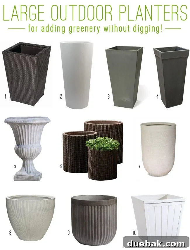 Our 30-Day Spending Detox 8 Collage of 10 different outdoor planter designs