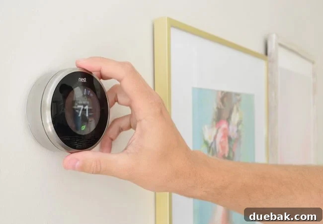 Our 10 Favorite Smart Home Upgrades 15 A Nest Thermostat installed on a wall