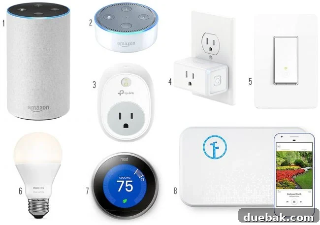 Our 10 Favorite Smart Home Upgrades 3 Various smart home devices laid out on a table