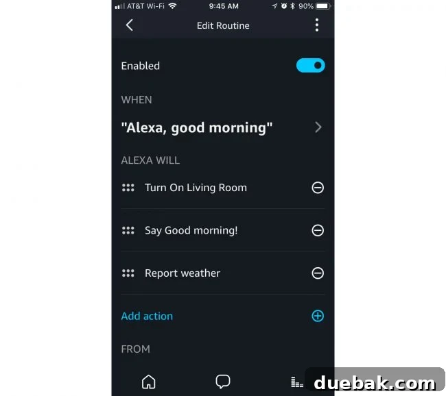Our 10 Favorite Smart Home Upgrades 9 A woman interacting with an Amazon Echo device