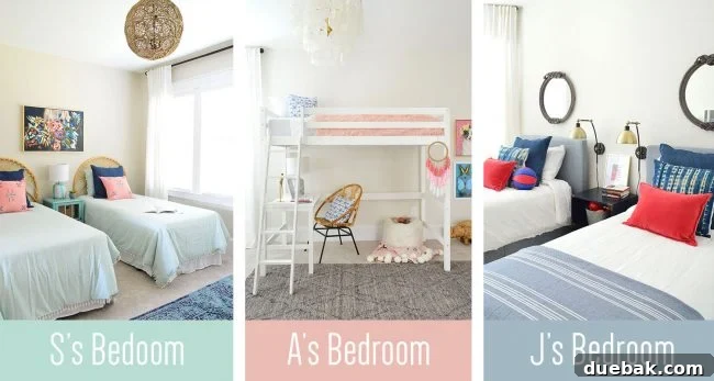 John and Sherry standing in a vibrant, newly designed child's bedroom with colorful decor