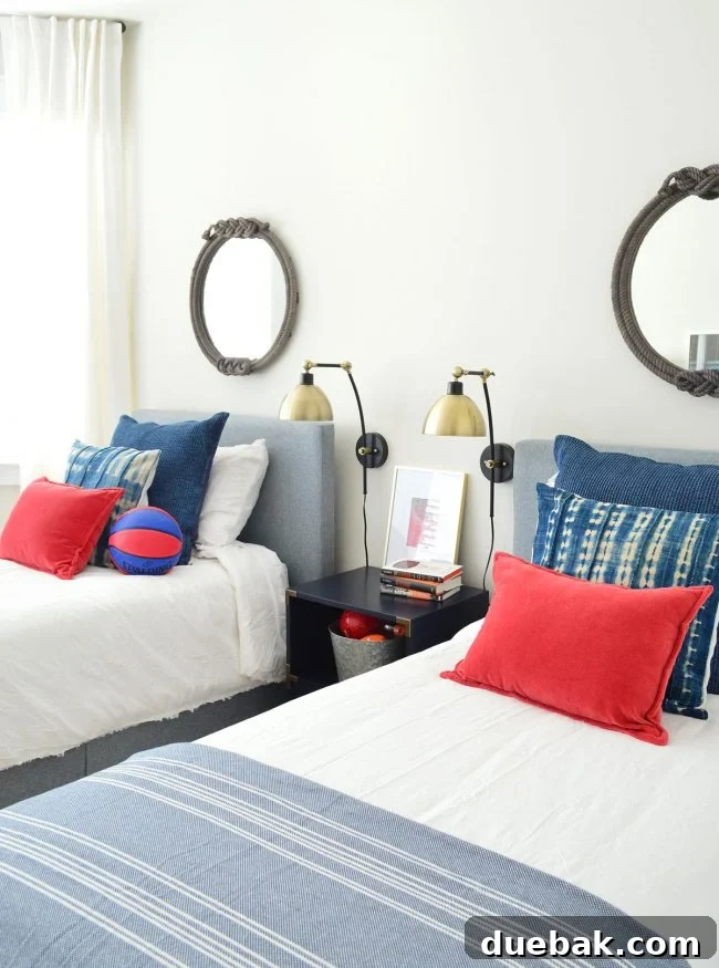 Overview of J's versatile bedroom, featuring a balanced design that can adapt to changing interests