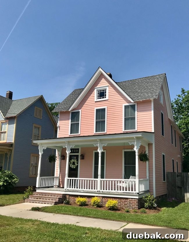 Instant Curb Appeal: Easy Garden Updates 12 Neighbor's blooming hydrangeas next to the beach house, inspiring future landscaping plans.