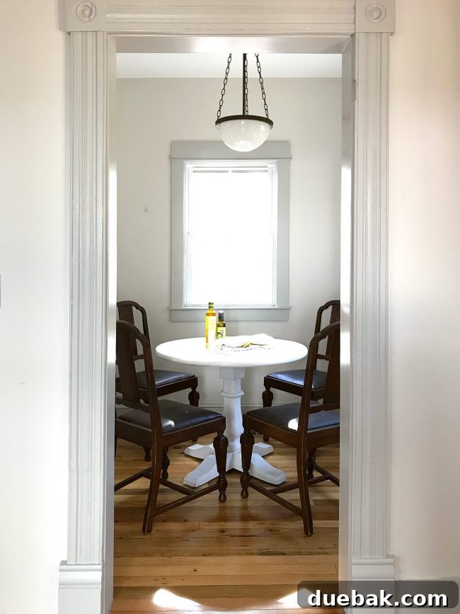 Space originally intended for a breakfast nook
