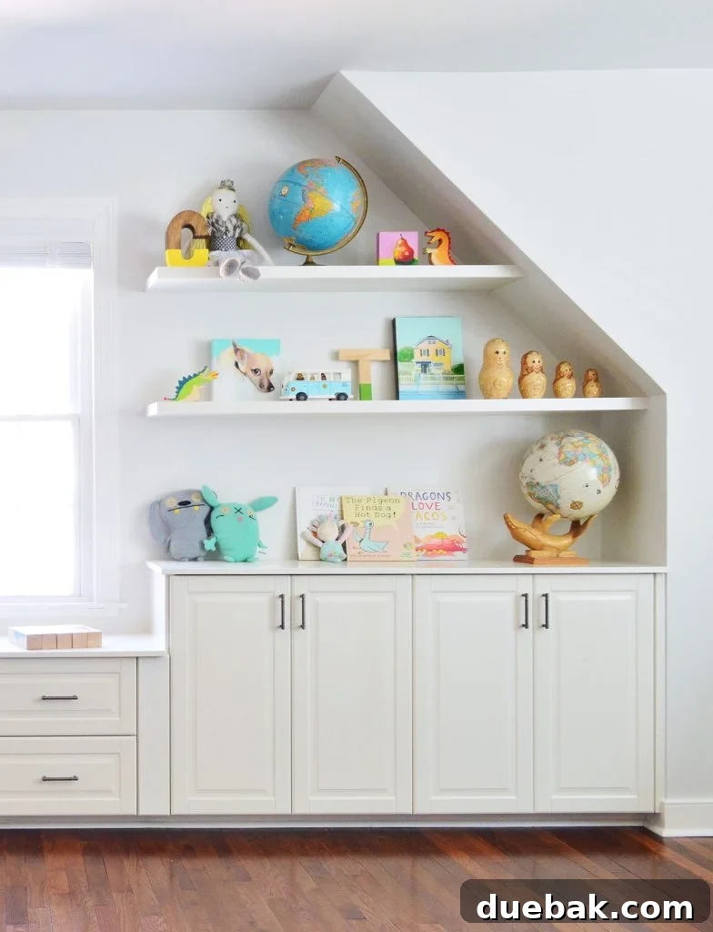 Seamless Malm Dresser Integration 21 Large built-in cabinets in a bonus room, constructed using IKEA kitchen cabinets for custom storage