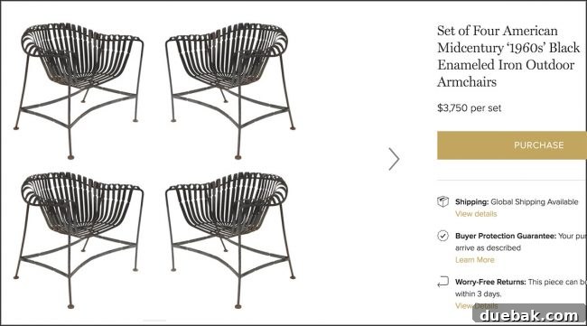 Master Secondhand Shopping: 4 Winning Strategies 10 Reference image of a Russell Woodard chair, highlighting its mid-century modern design and historical value.