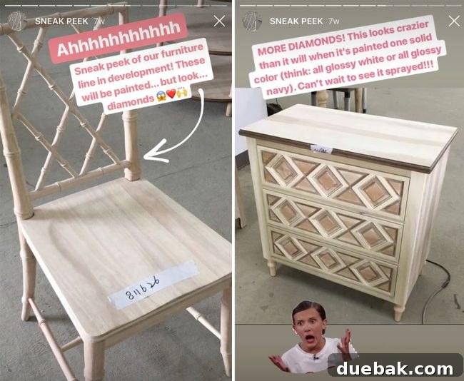 Raw, unfinished furniture pieces
