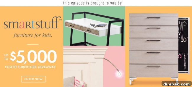 Smartstuff Furniture logo and promotion for Back To School event.