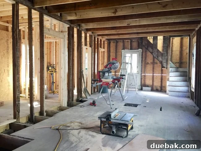Our Beach House Downstairs: Before and After 16 Beach house kitchen dining during rebuild