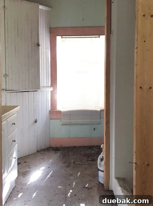 Our Beach House Downstairs: Before and After 23 Beach house pantry before (old bathroom)