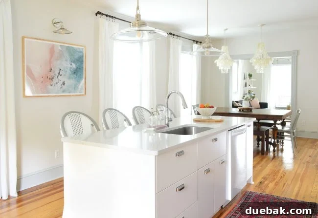 Our Beach House Downstairs: Before and After 31 Renovated kitchen sink area