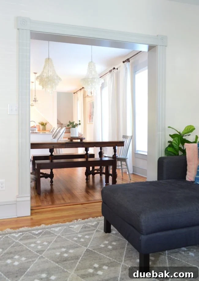 Our Beach House Downstairs: Before and After 43 Renovated living room into dining and kitchen