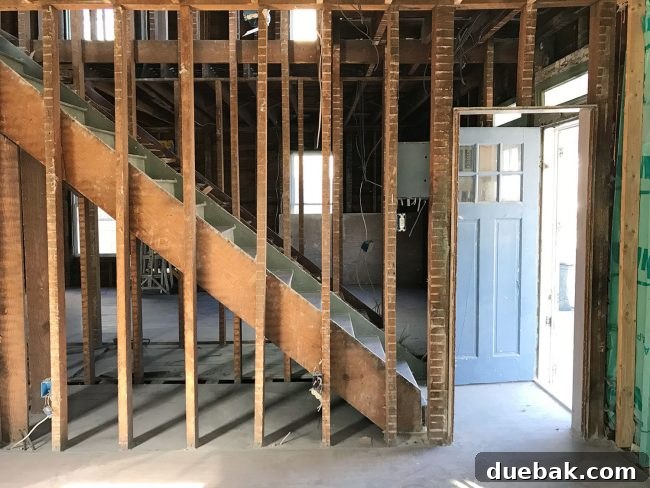 The Duplex Takes Shape Drywall And Video Tour Reveal 12 Original cramped entryway before renovation