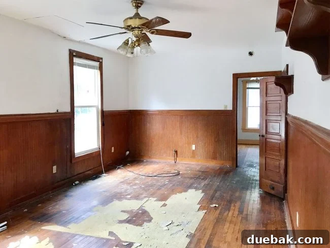 The Duplex Takes Shape Drywall And Video Tour Reveal 3 Before image of the duplex living room
