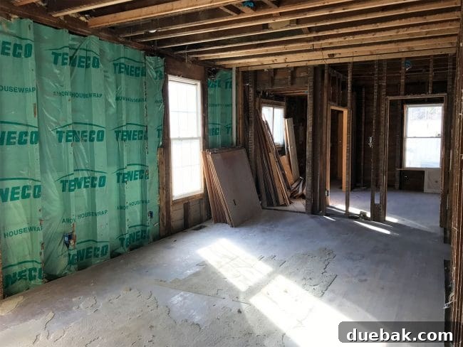 The Duplex Takes Shape Drywall And Video Tour Reveal 4 Interior after initial demolition phase
