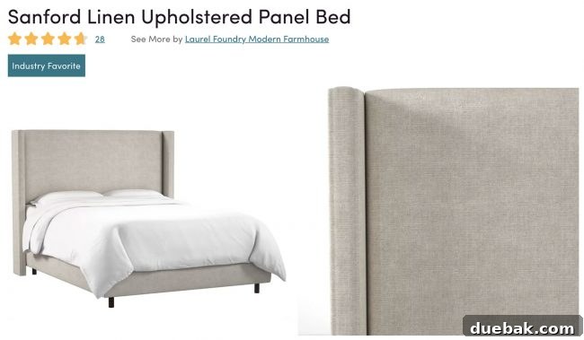 High-End Ikea Curtain Hacks 9 sanford linen upholstered panel bed from wayfair