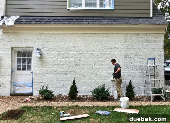 The Unquiet Dawn of the White Brick Era 4 Exterior of a brick house before painting