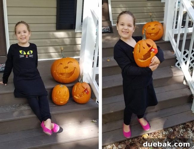 The Unquiet Dawn of the White Brick Era 6 Ellie's decorated pumpkins on a porch
