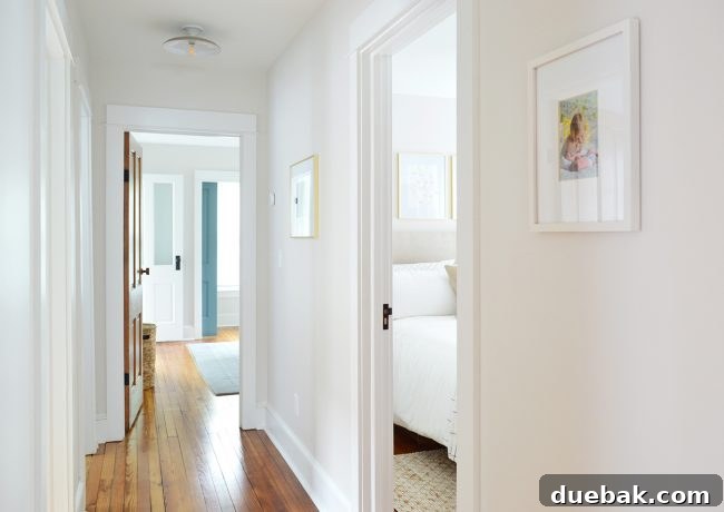 Our Beach House Makeover: Upstairs Edition 12 Newly added central hallway in beach house upstairs, bright and functional