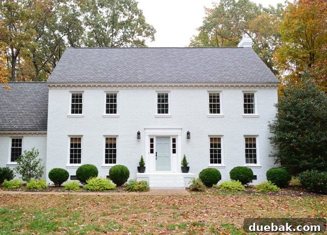 The Setbacks That Nearly Sank Our Painted House Makeover 9 White brick house with