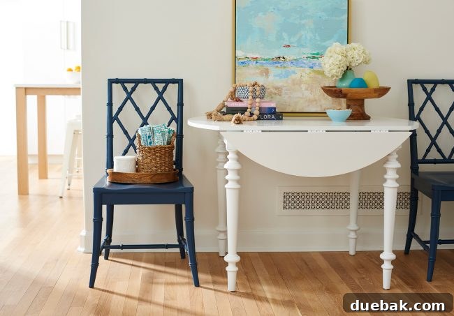 X-Back Dining Chair and Drop Leaf Table in a dining room setting