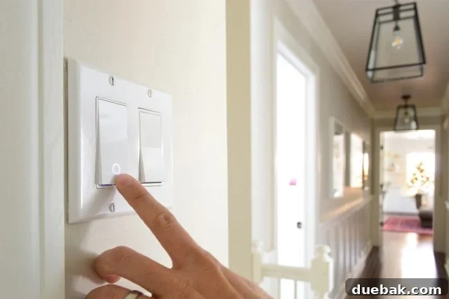 Smart switch installed in a home