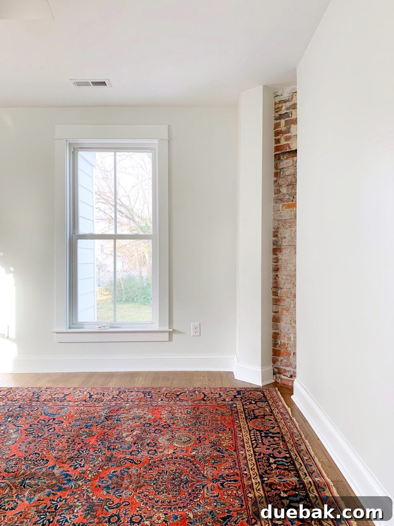 Duplex bedroom during renovation, showing the progress.