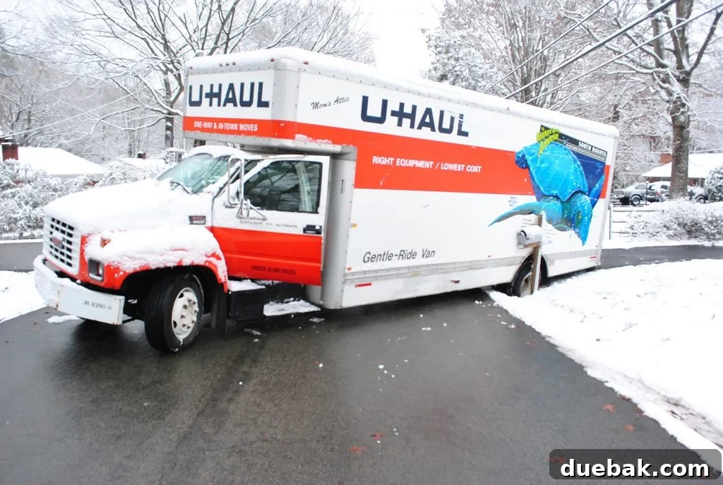 Your Home The Unexpected Mood Killer 4 A moving truck stuck in a ditch, illustrating a past moving mishap.