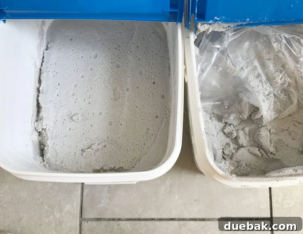 Finding Your Best Grout: Tips for Perfect Color Selection 4 View inside of Mapei Flexcolor grout at premixed grout