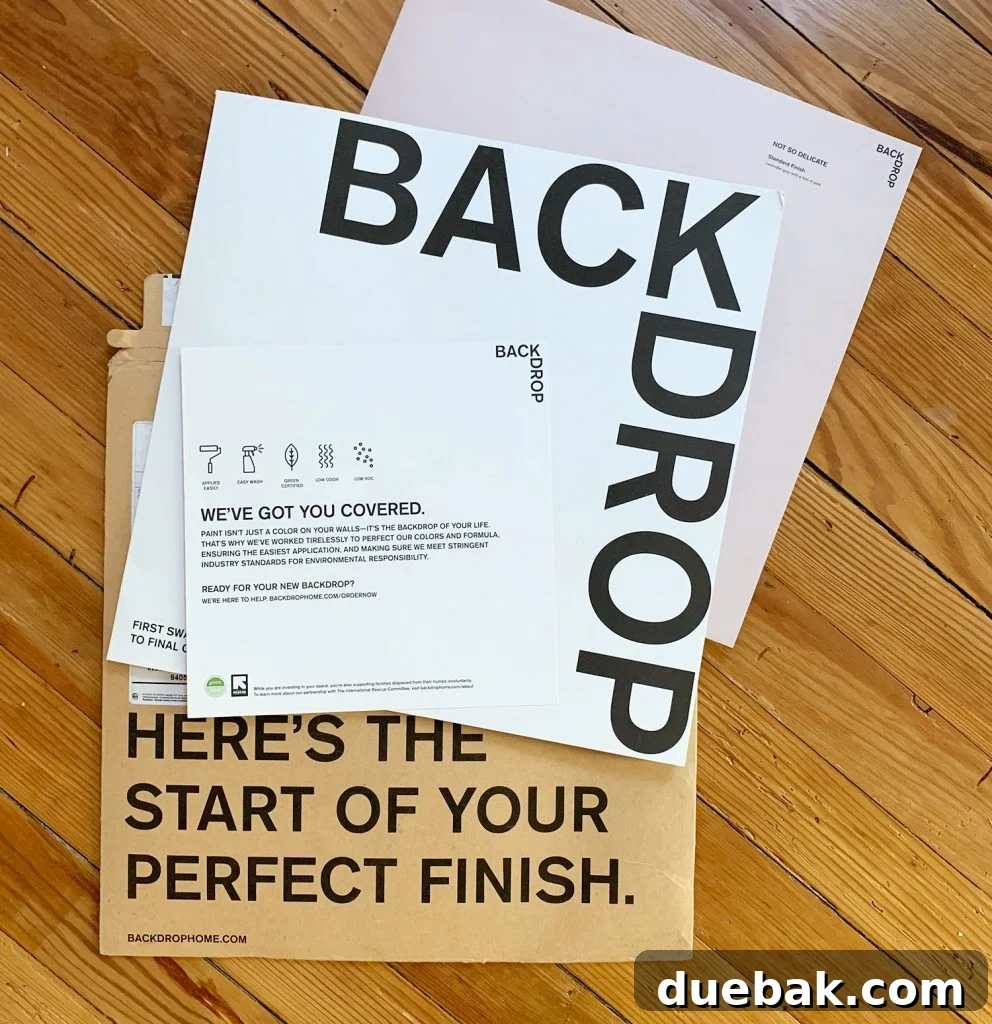 Unplugging: The Surprising Ways Your Life Changes 4 Backdrop paint decal samples on a surface