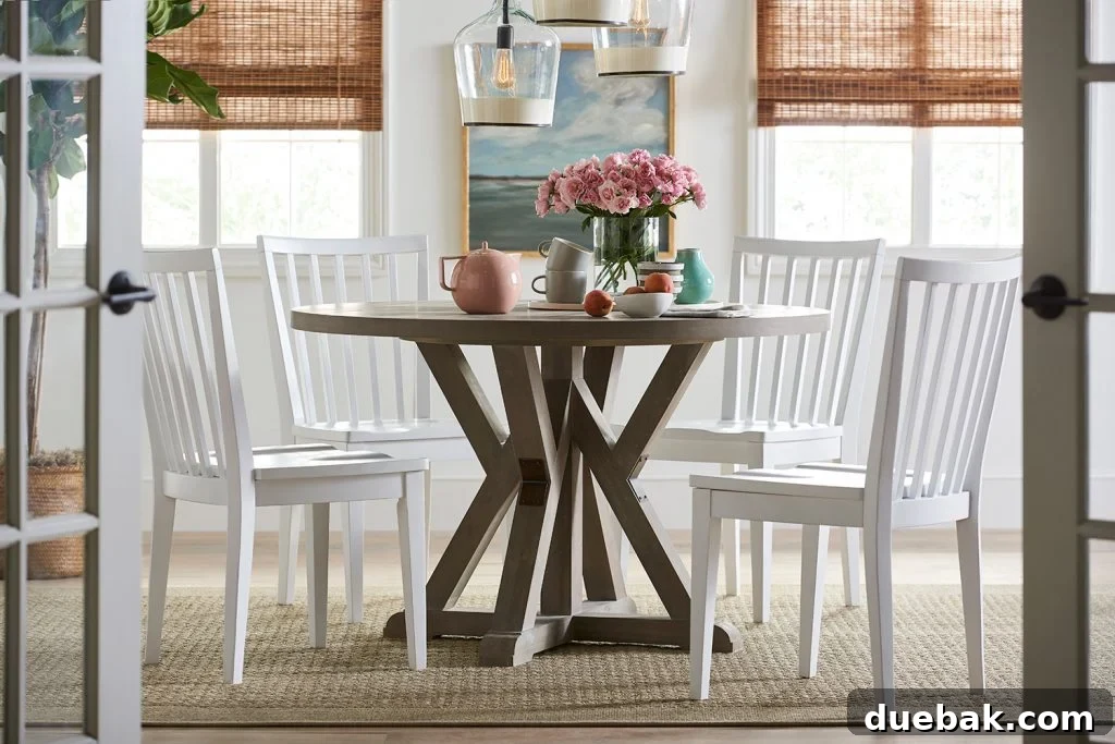 Unplugging: The Surprising Ways Your Life Changes 9 White dining chairs and trestle table from furniture line