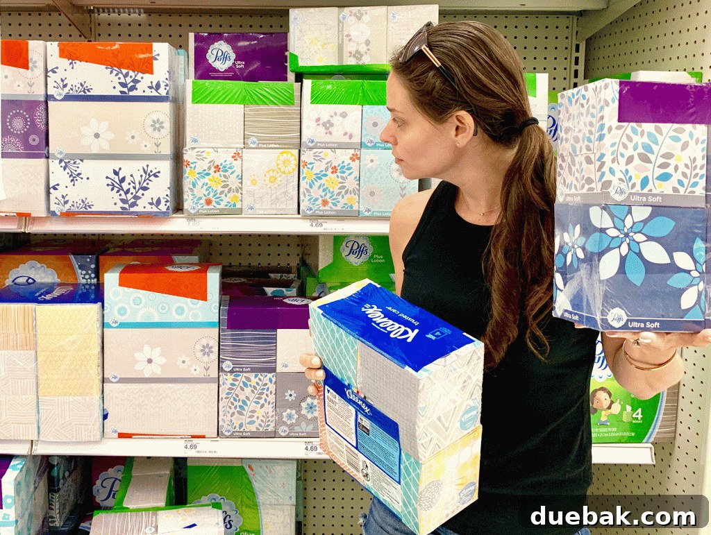 A selection of colorful and patterned tissue boxes, highlighting the design challenge.