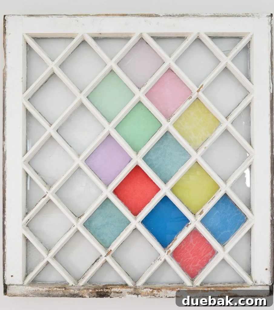 Testing Colors On DIY Stained Glass Window