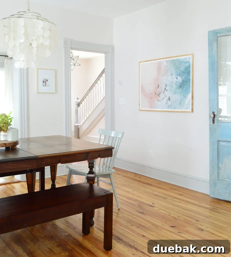 Framed Print in Dining Area