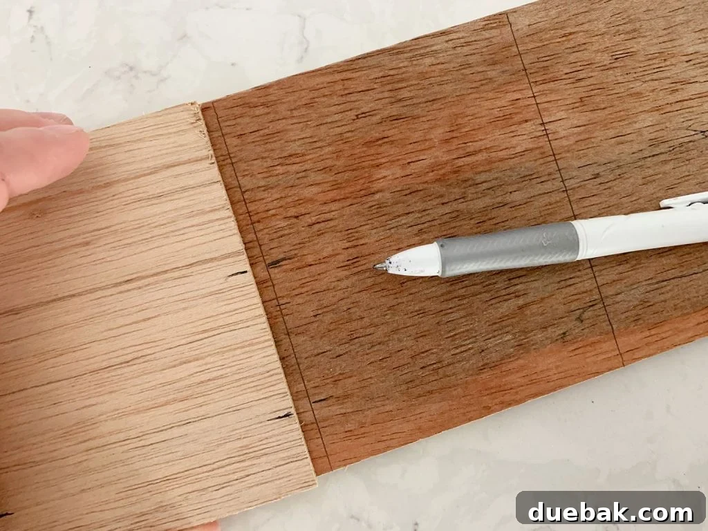 Lines Marked For Cutting Hole For Electrical Outlet