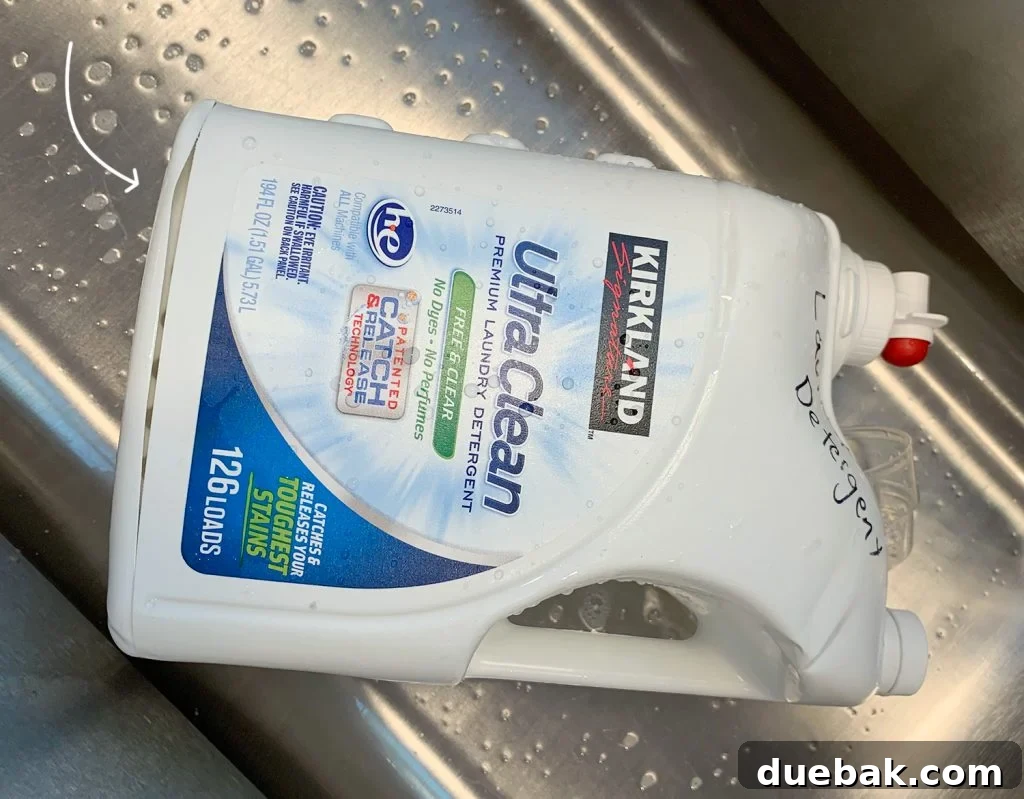 Renting Out The Duplex The Unfiltered Story 4 Large laundry detergent bottle after a spill