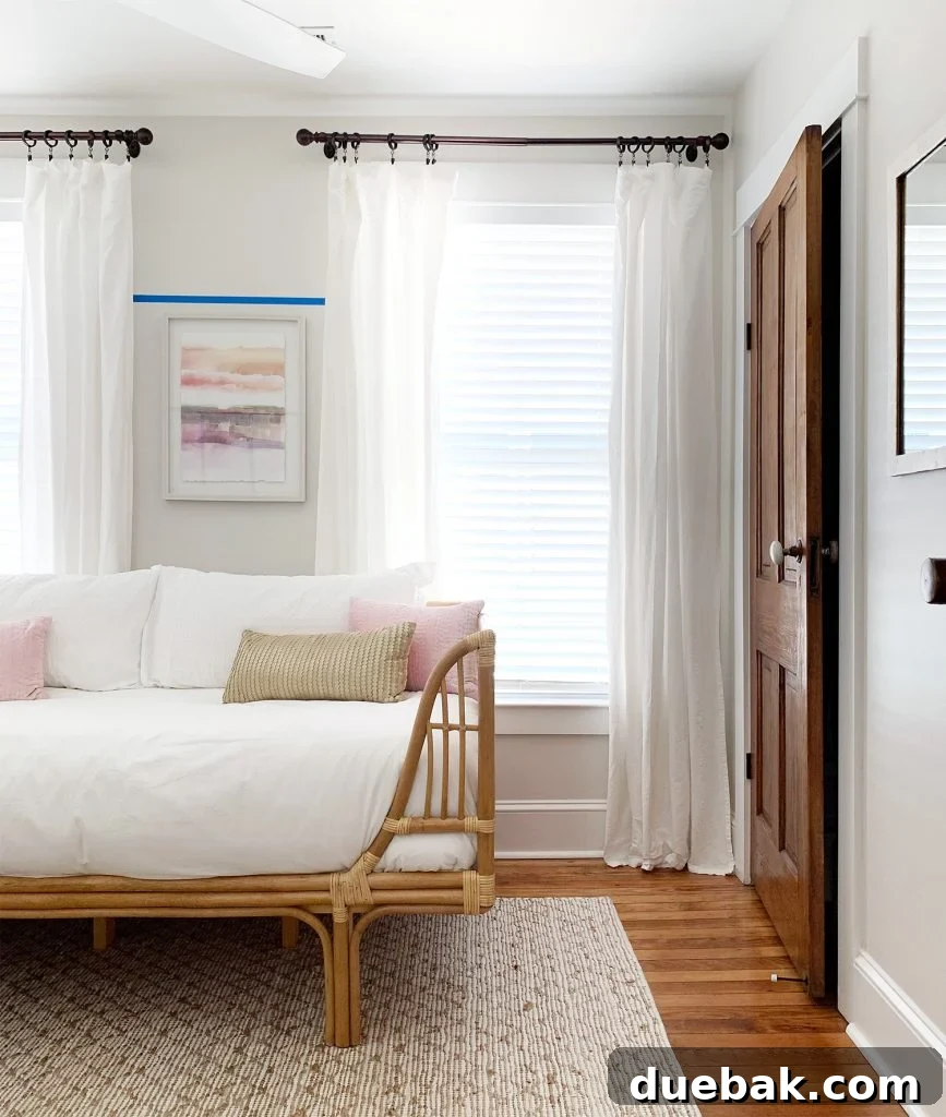 4 Smart Decor Hacks for an Effortless Home Transformation 8 Close-up of the woven daybed in the beach house bedroom