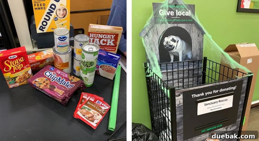 A heartwarming image of a family or group of friends packaging food and supplies for donation, embodying community spirit.
