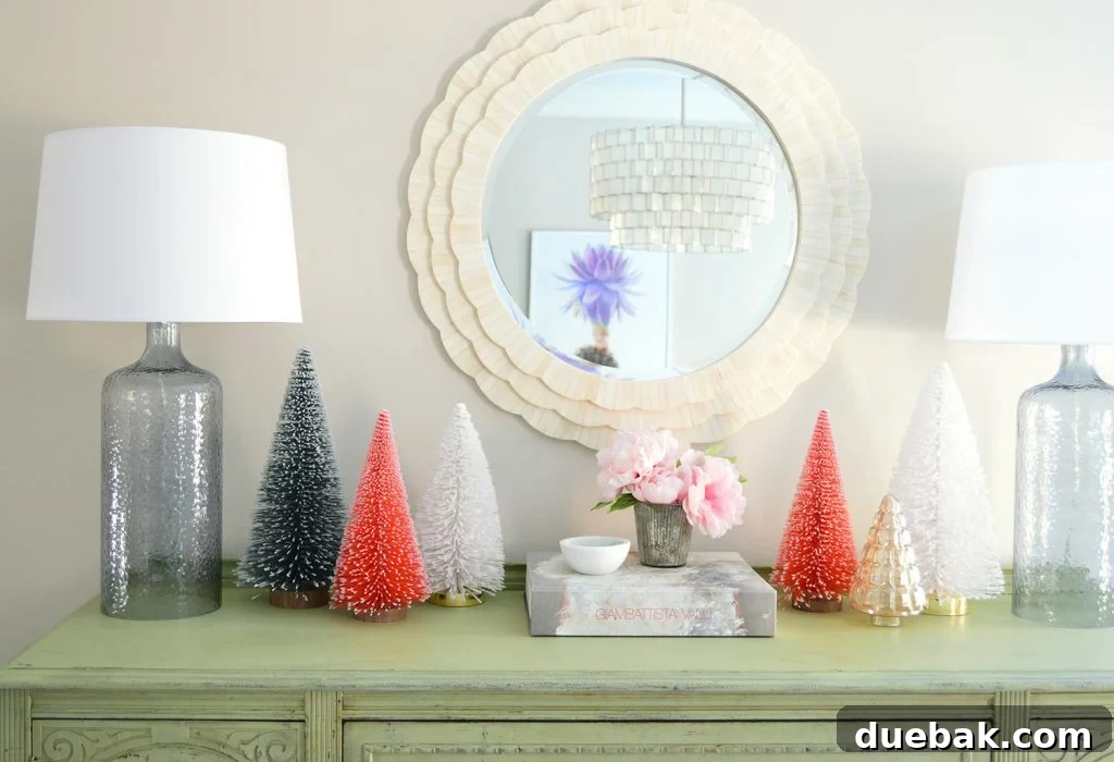 Festive holiday decorations and wrapped gifts, suggesting a cozy atmosphere.