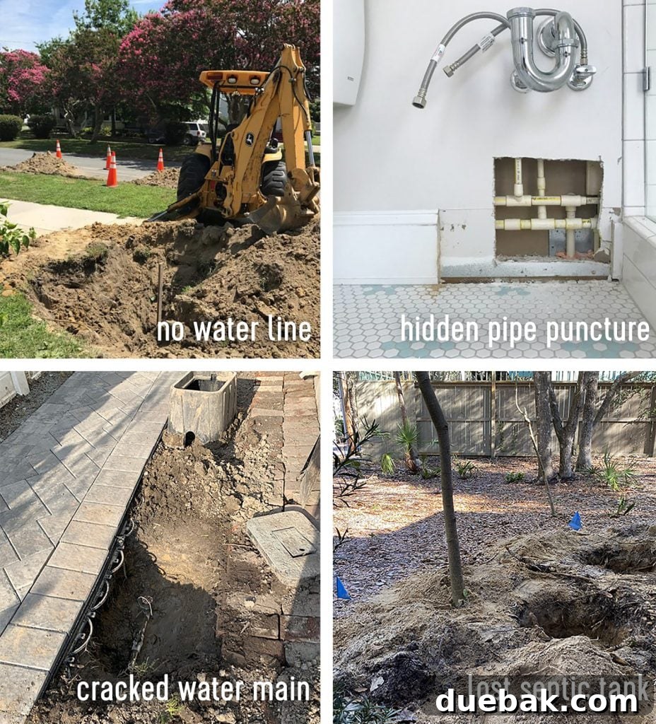 Our Florida Renovation Kicks Off With A Watery Welcome 2 Exploratory dig to locate a forgotten septic tank under a porch in a Florida home