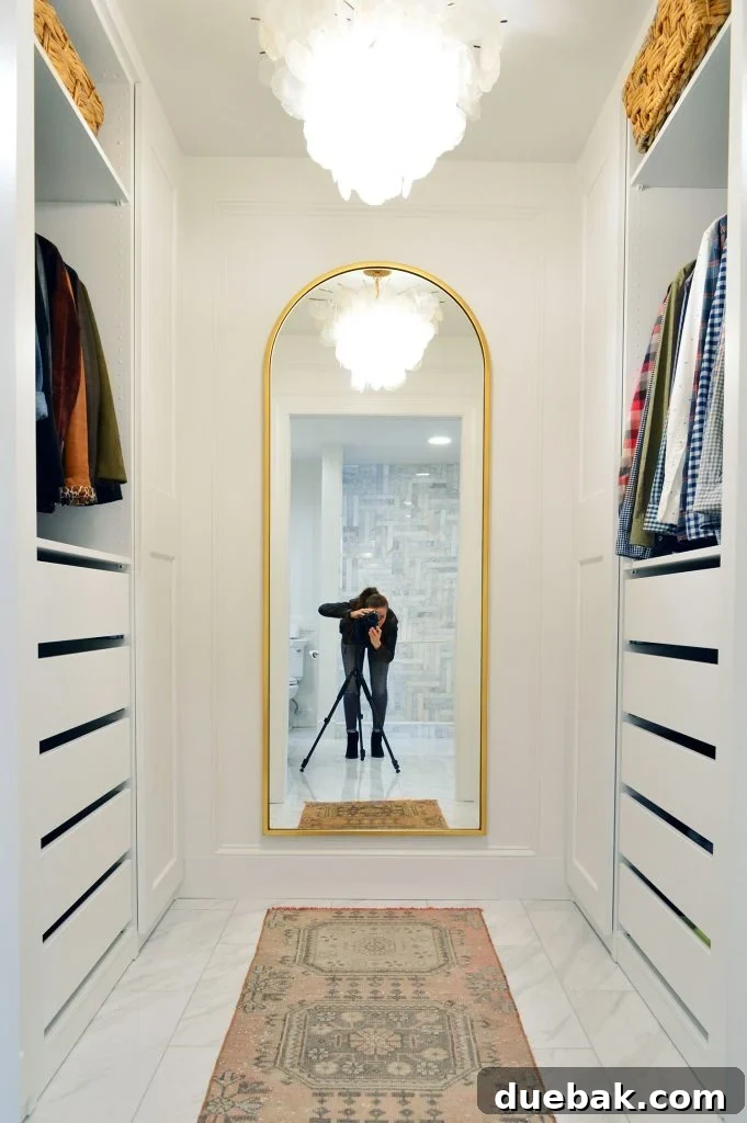 Revitalize Your Rug with a Pressure Washer 9 Clean vintage rug in a closet with mirror and chandelier