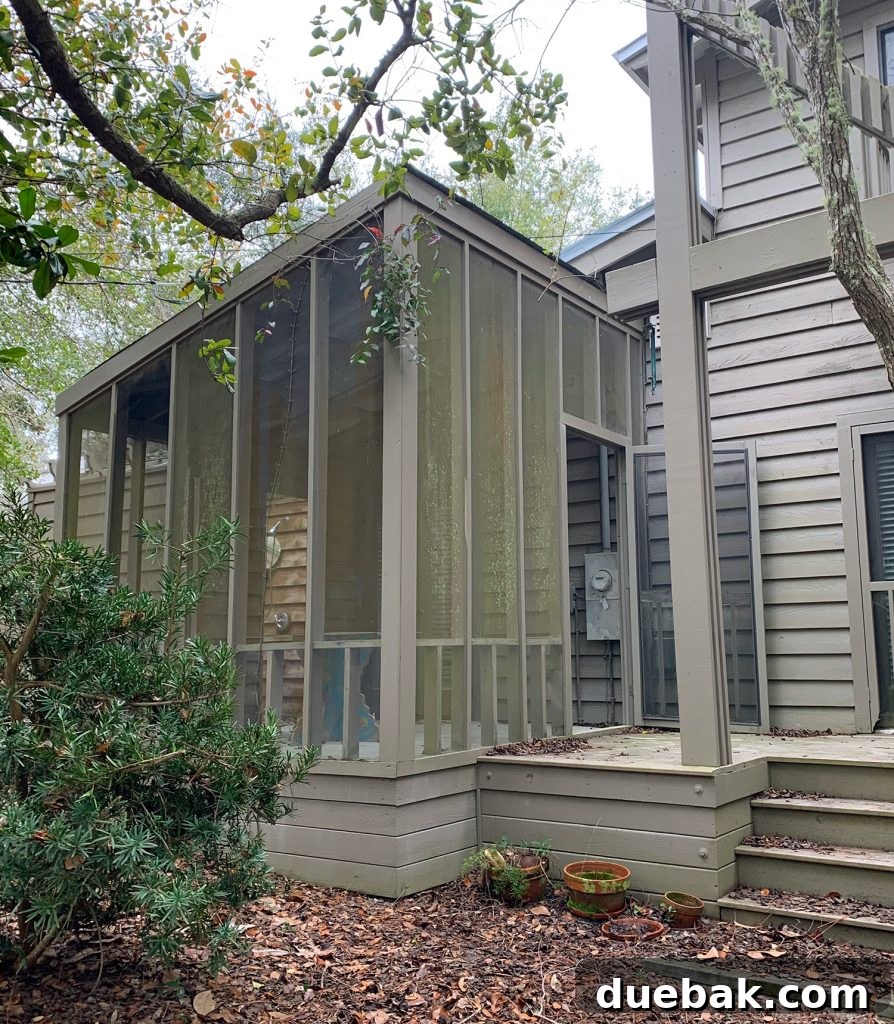 Before: Choppy Side Porch of Florida House