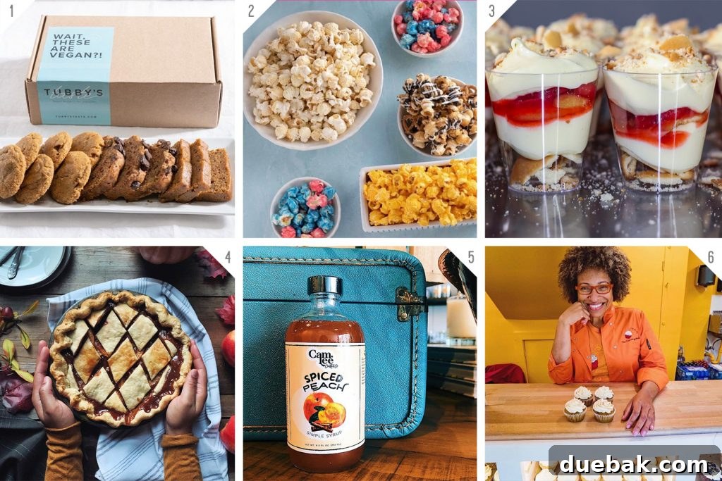 Numbered Grid of Black Owned Food And Dessert Businesses