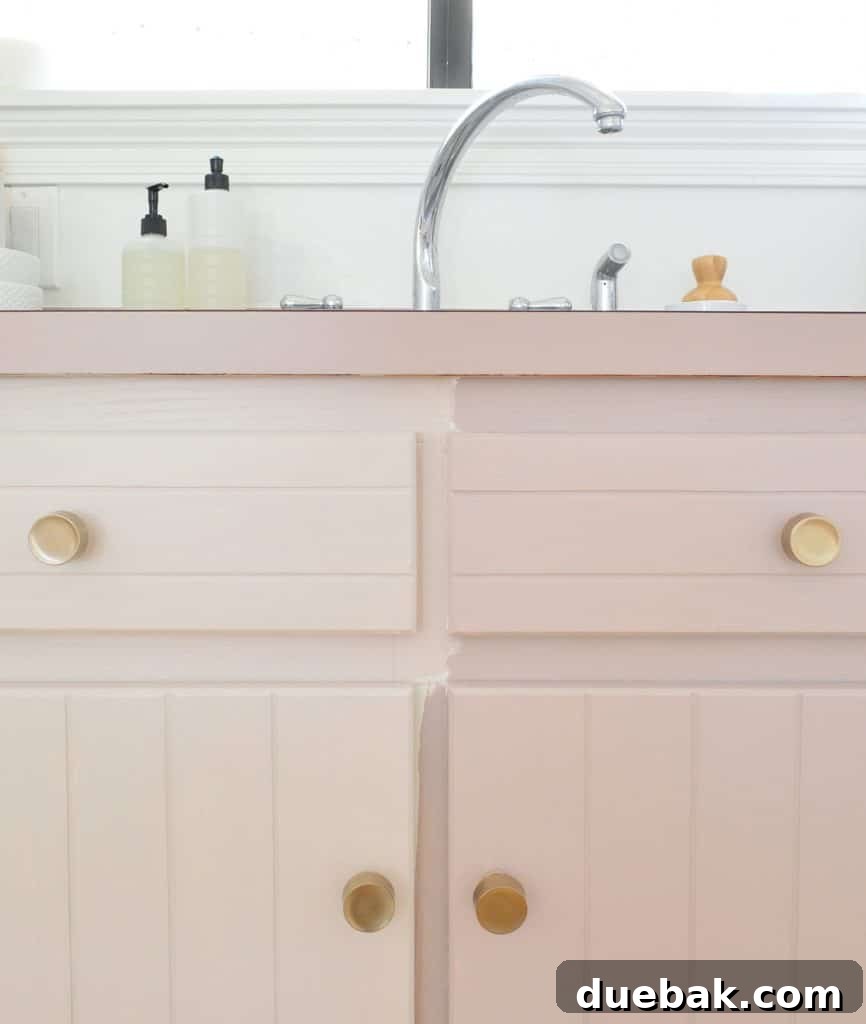 5 Speedy Kitchen Makeovers 28 Testing Mauve Pink Paint Colors On White Cabinets
