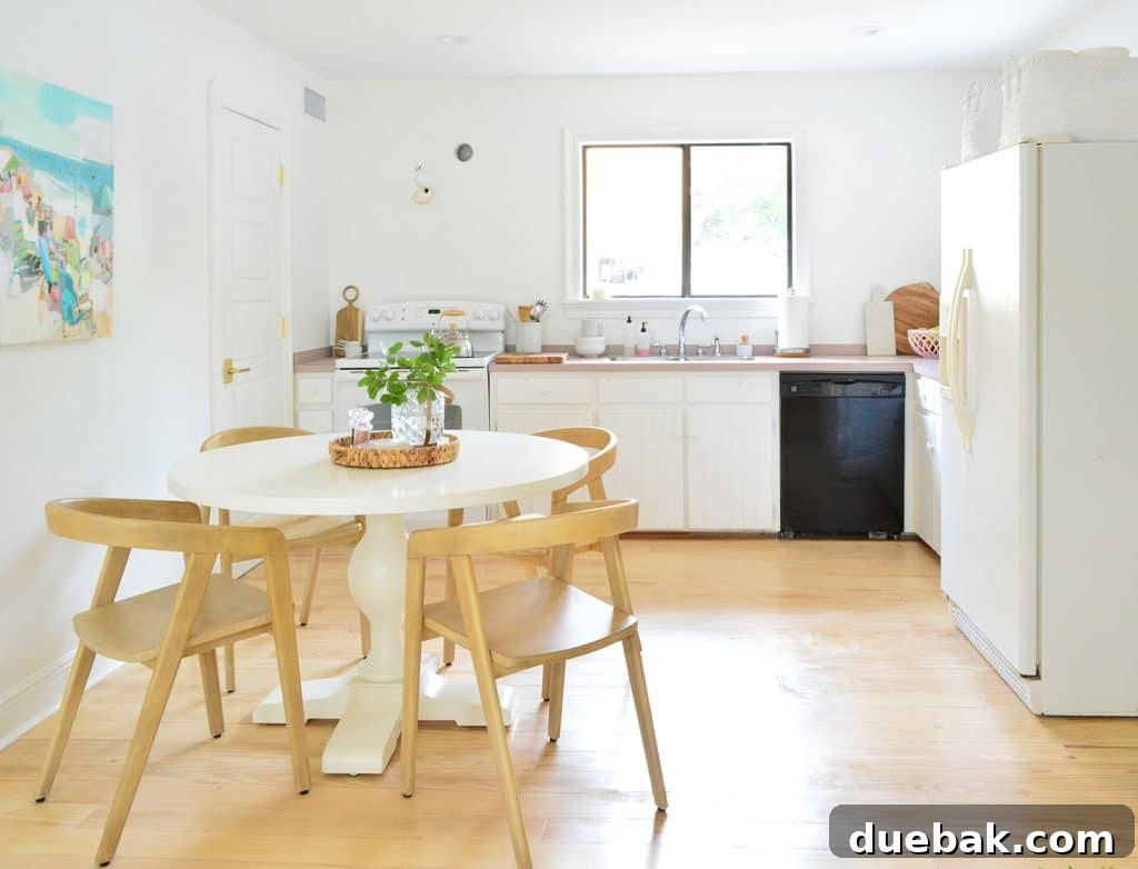 5 Speedy Kitchen Makeovers 5 Before Photo of Minimal White Kitchen After Move In
