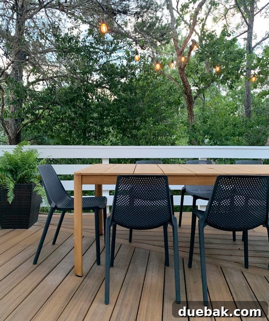 New outdoor dining chairs