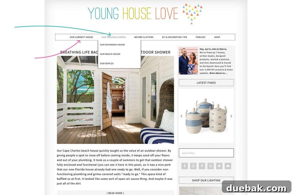 Previous home decor and renovation projects.